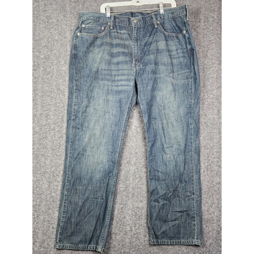 Levi's 514 Straight Fit Jeans Mens 42x30 Blue Medium Wash Denim 00514-0291